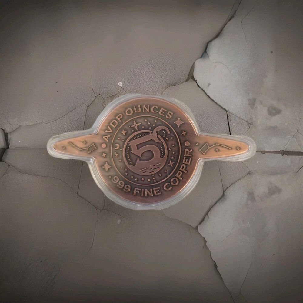 2025 5oz Copper .999 Avdp UFO in Shaped Capsule Limited Effect 3D